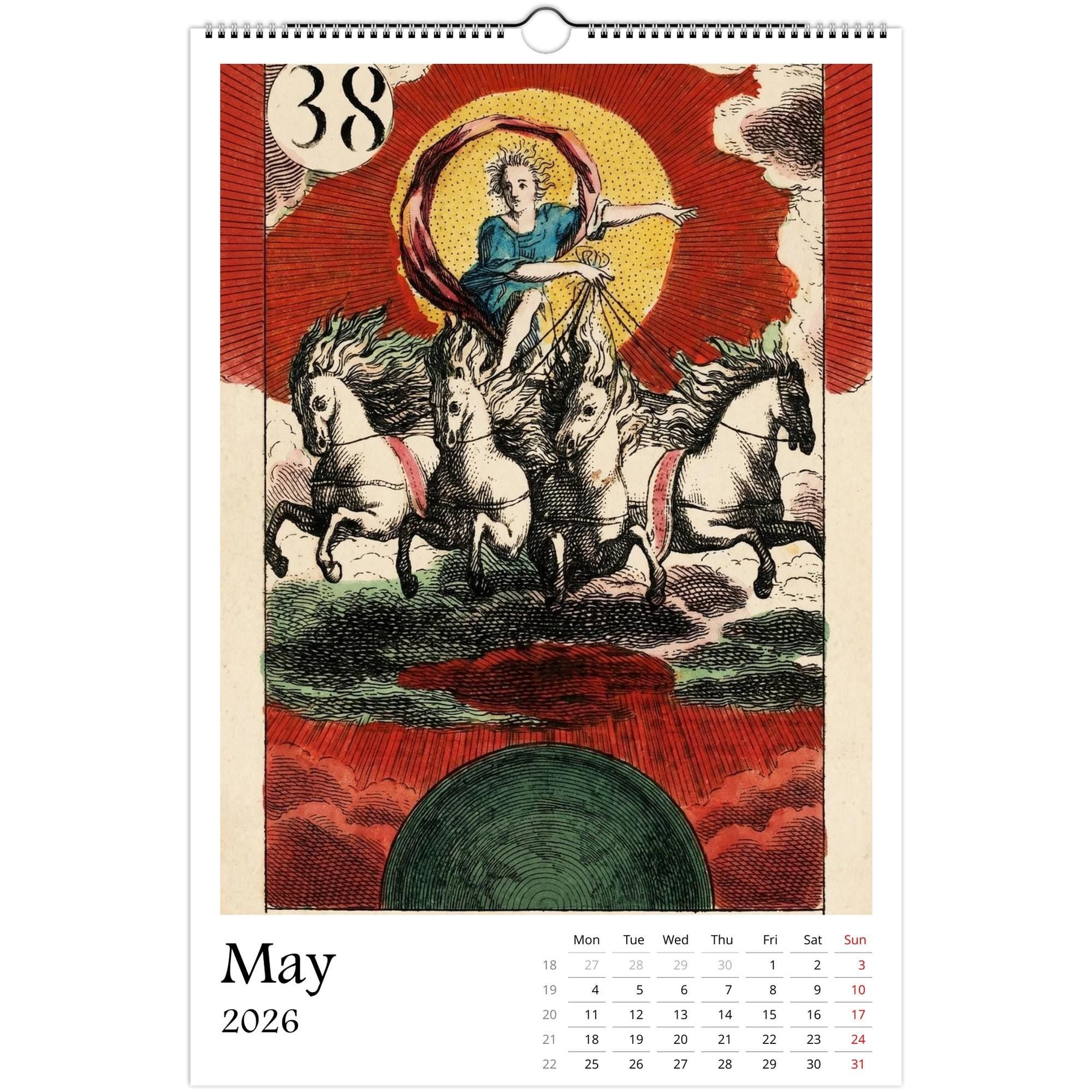 Medieval Marginalia 2026 Art Calendar 11x16.5, Gothic Art, Bizarre Creature, Dark Academia, Weird Medieval, Art Lover Gift