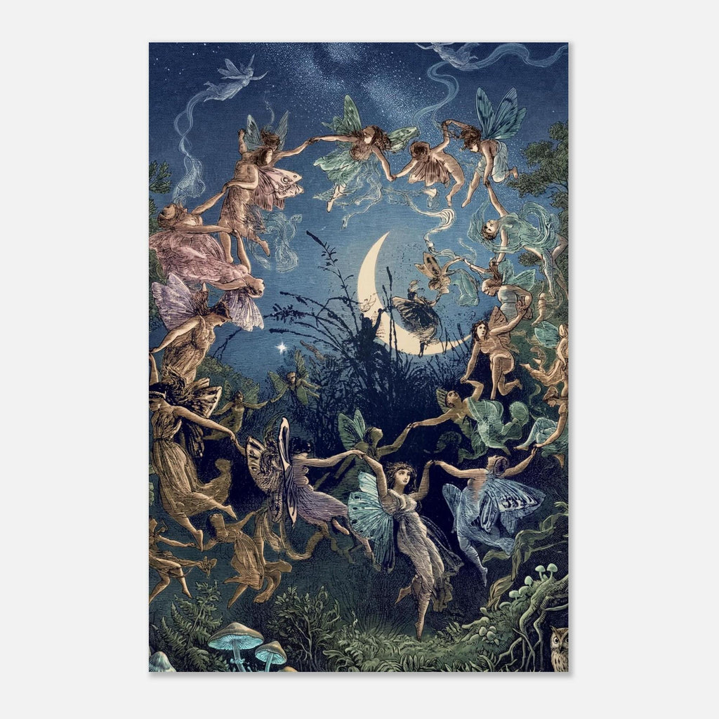 George Cruikshank The Fairy Ring Art Print Antique Moonlit Dance Engraving Gothic Folklore Wall Decor Unframed Myth & Symbolism