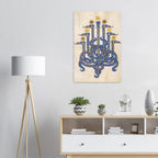 Herodias Illustration by Melchior Lechter Fine Art Print, Symbolist Serpent Wall Art, Mythical Blue Gold Snake, Gothic Home Decor