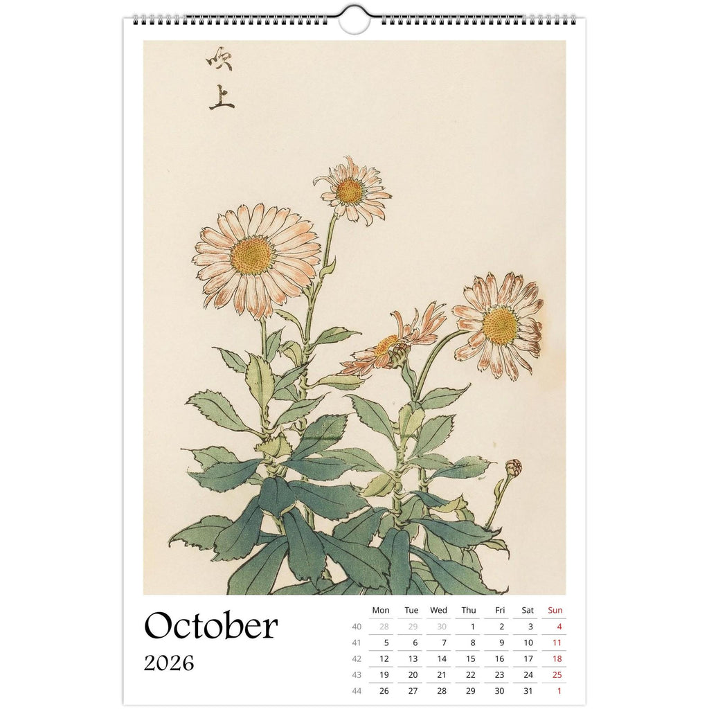 13 Artworks Of Vintage Botanical 2026 Wall Calendar 11x16.5, Keika Hasegawa, Japandi Floral Vibe, Plant Mom New Year Gift