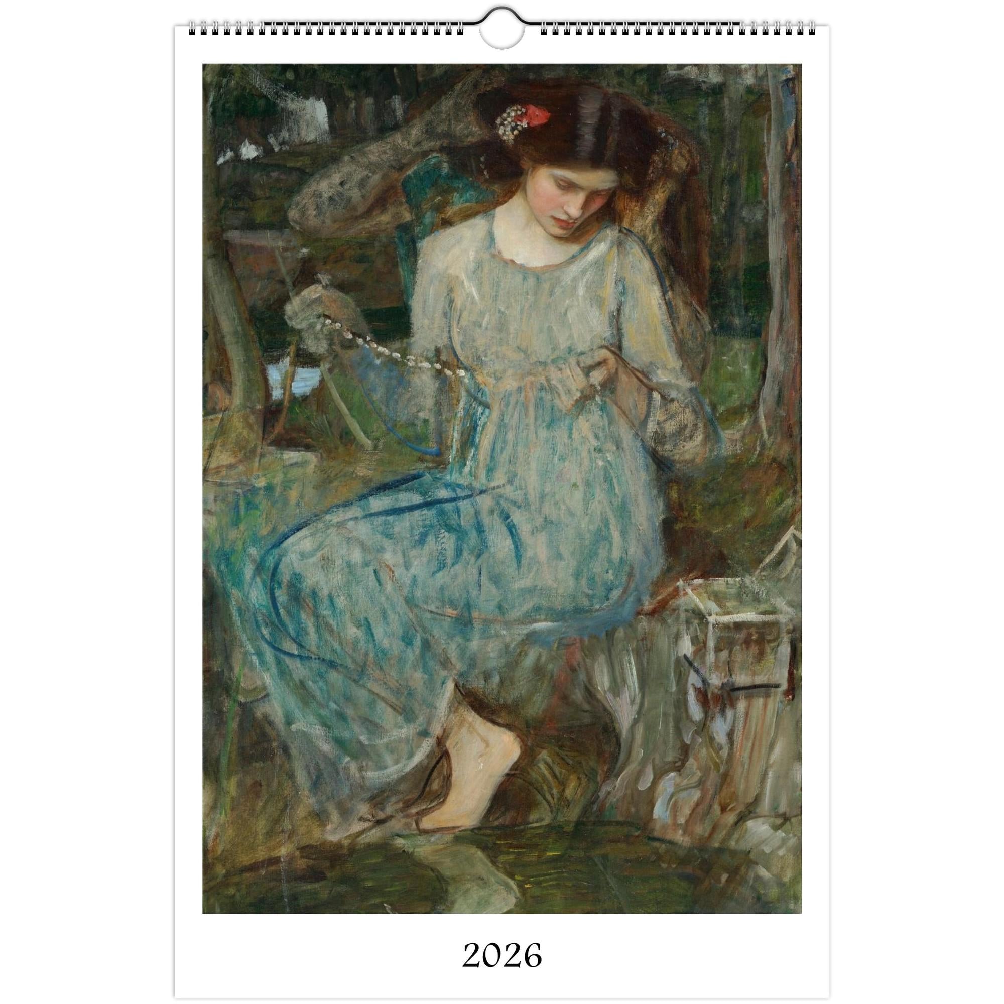 13 Artworks Of John William Waterhouse 2026 Art Calendar 11x16.5, Pre Raphaelite, Fine Art, Dark Academia, Moody, Gift For Her