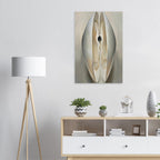 Slightly Open Clam Shell by Georgia O'Keeffe Fine Art Print, Modern Wall Decor, Abstract Nature Poster, Minimalist Shell Painting