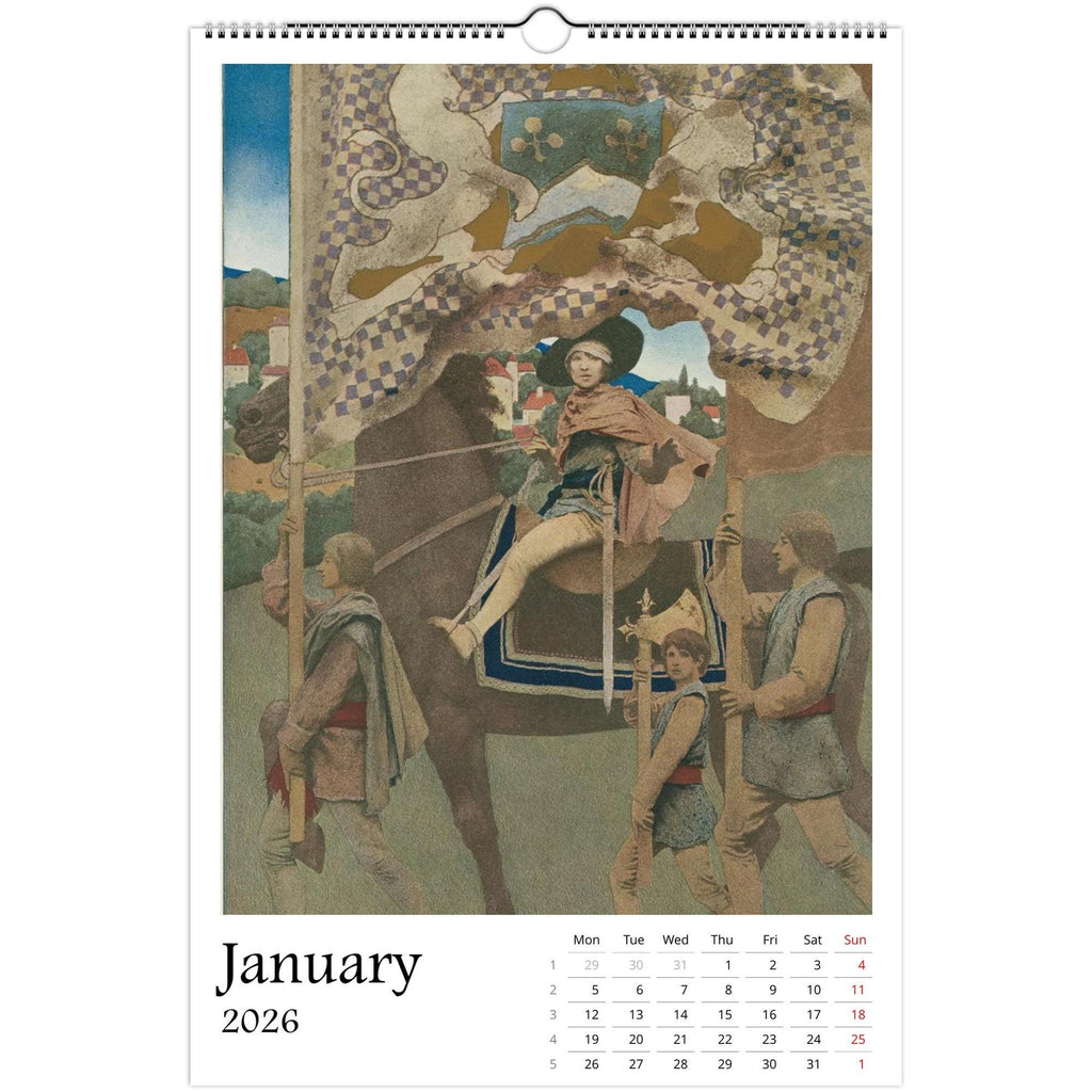 13 Artworks Of Maxfield Parrish 2026 Art Calendar 11x16.5, Golden Age Art, Classic View, Dreamy Aesthetic, Fantasy, Gift Idea
