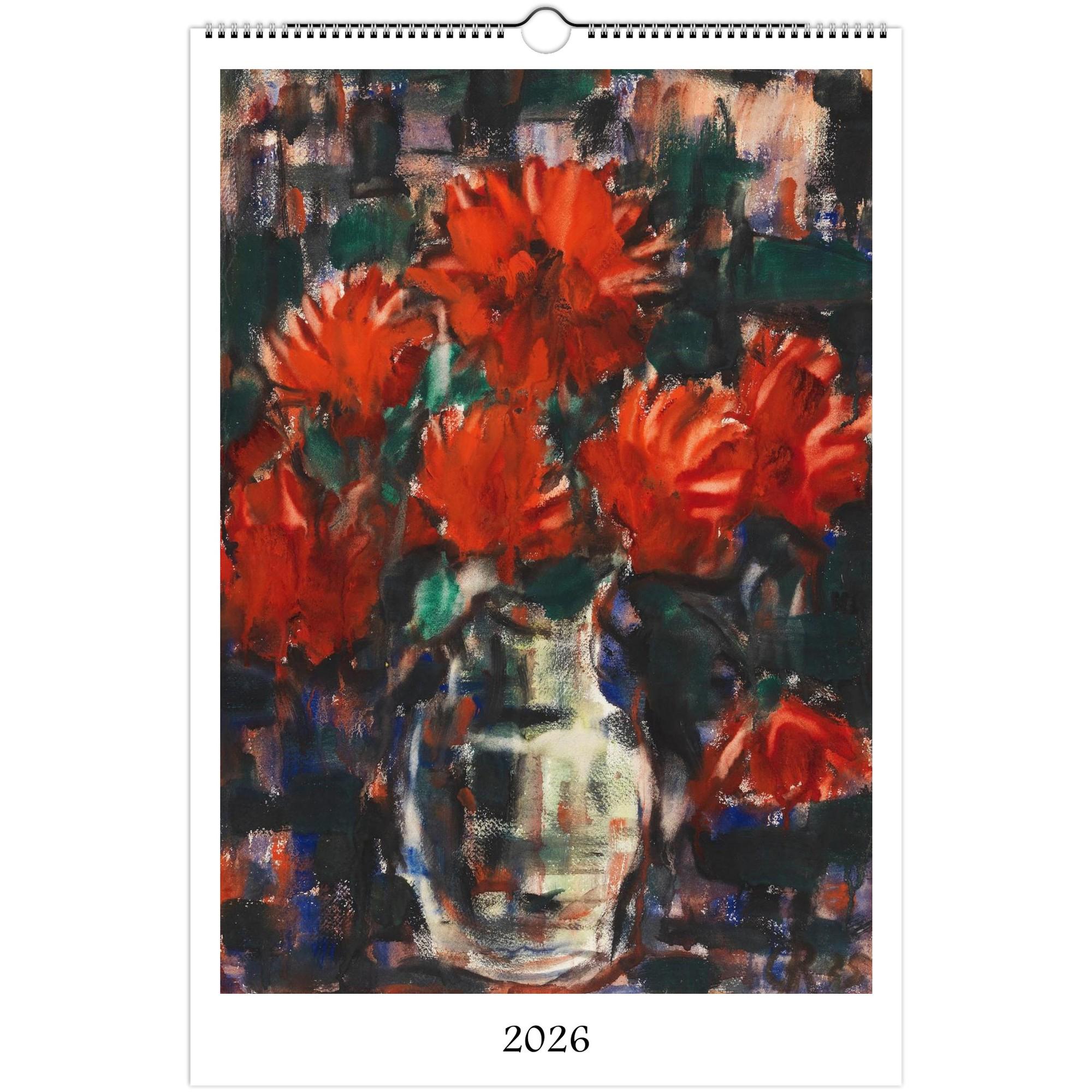 13 Artworks of Christian Rohlfs 2026 Art Calendar 11x16.5, German Expressionism, Floral Monthly Tracker, Vibrant Botanical Aesthetic