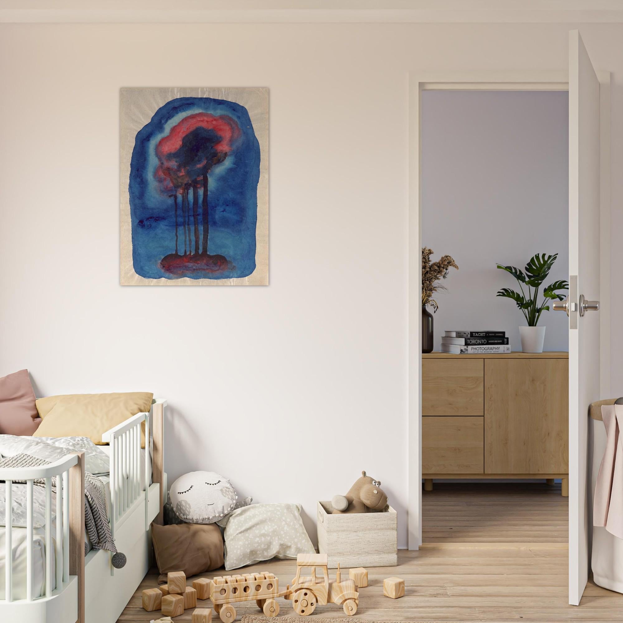 hilma af klint print on the viewing of flowers and trees watercolor mythical painting myth and symbolism abstract wall art print