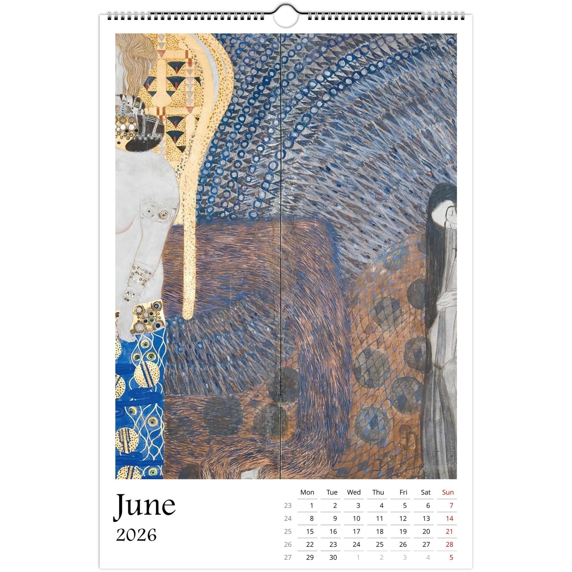13 Artworks Of Gustav Klimt 2026 Art Calendar 11x16.5, Art Nouveau Movement, Masterpieces, Golden Aesthetic, Vintage Vibe, Art Gift