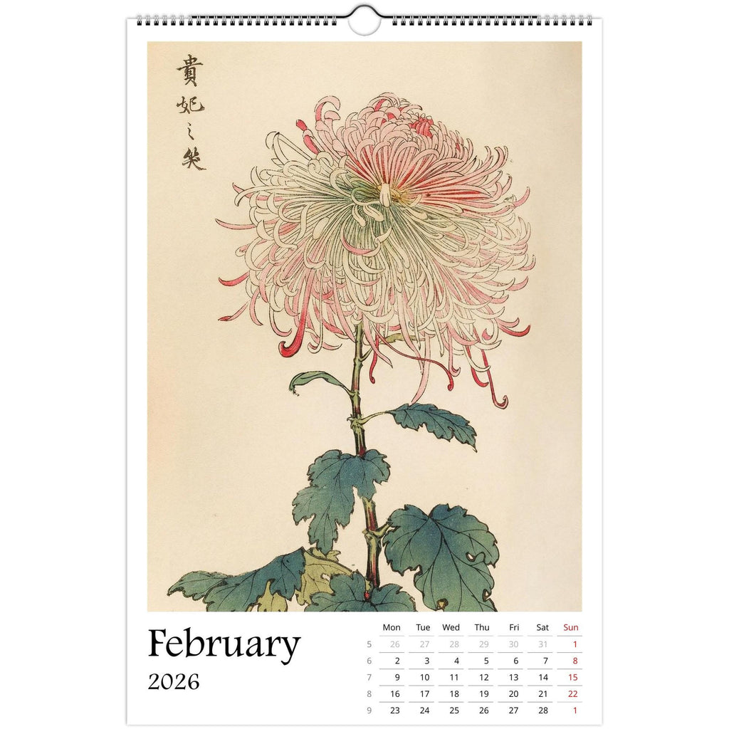 13 Artworks Of Vintage Botanical 2026 Wall Calendar 11x16.5, Keika Hasegawa, Japandi Floral Vibe, Plant Mom New Year Gift