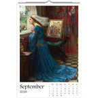 13 Artworks Of John William Waterhouse 2026 Art Calendar 11x16.5, Pre Raphaelite, Fine Art, Dark Academia, Moody, Gift For Her