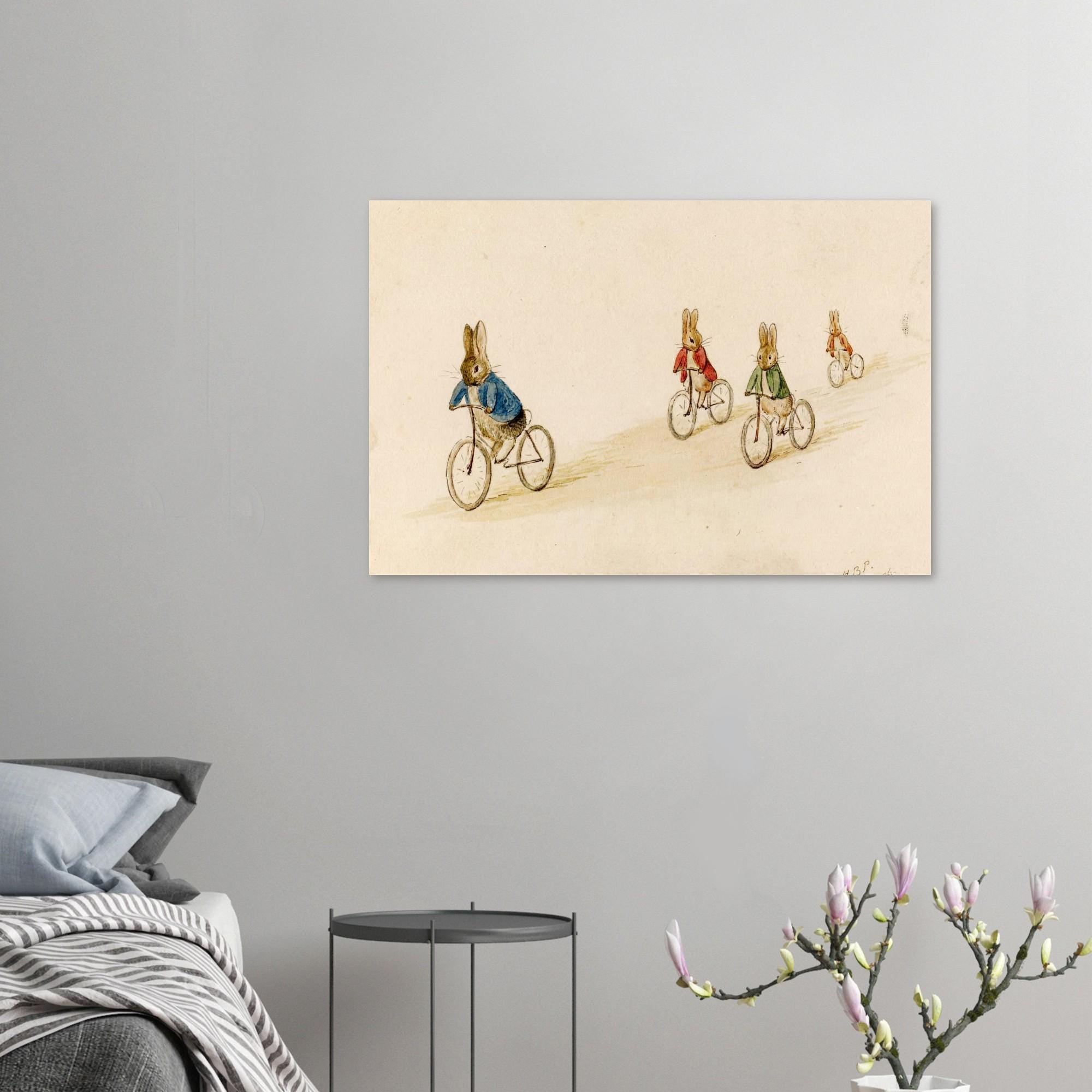Beatrix Potter Rabbit Art Print | Vintage Nursery Wall Decor | Woodland Bunny Poster | Baby Shower Gift | Storybook Illustration