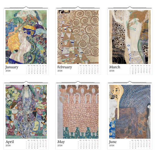 13 Artworks Of Gustav Klimt 2026 Art Calendar 11x16.5, Art Nouveau Movement, Masterpieces, Golden Aesthetic, Vintage Vibe, Art Gift