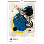 13 Artworks of Wassily Kandinsky 2026 Wall Calendar 11x16.5, Abstract Art Monthly Planner, Bauhaus Design 12 Month Hanging, Modern Artist