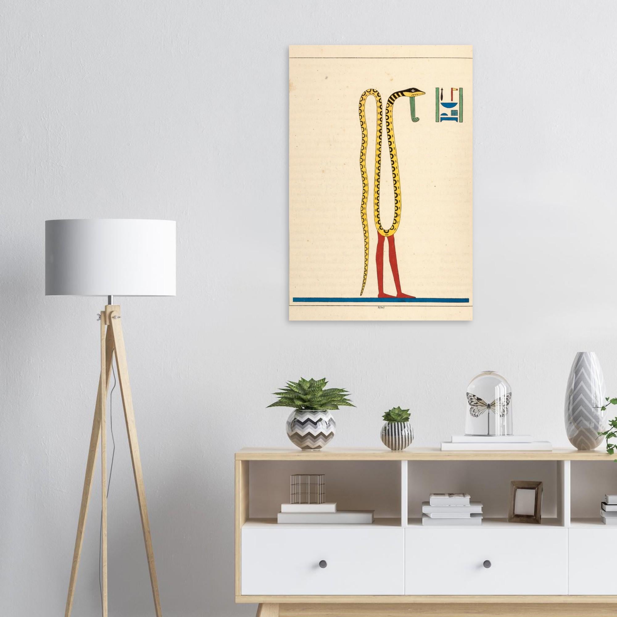 Ancient Egyptian God Nehebkau Art Print | Vintage Snake with Legs Illustration | Mythology Wall Decor | Museum Quality Poster Print
