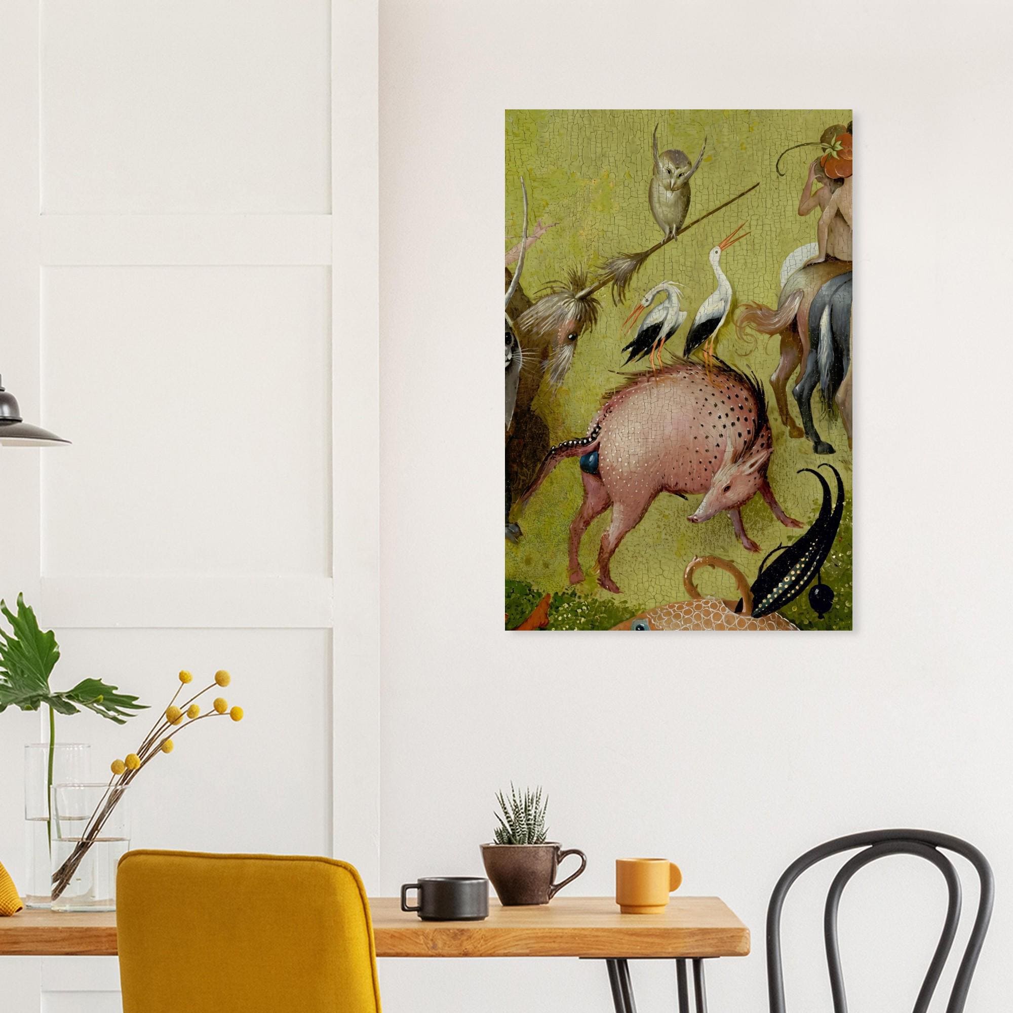 Hieronymus Bosch Art Print Garden Earthly Delights Detail Surreal Medieval Creatures Renaissance Wall Decor Myth and Symbolism