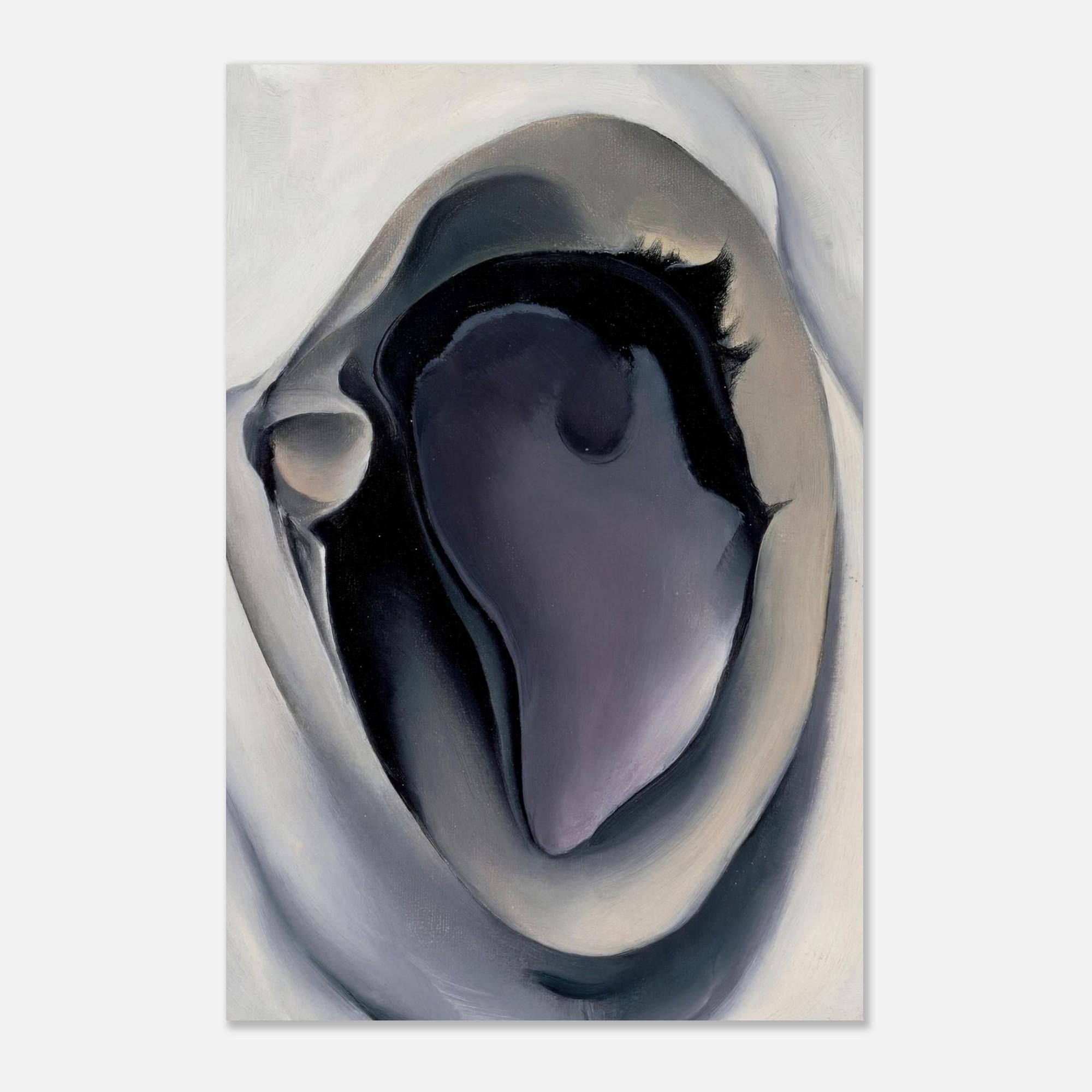 Clam and Mussel by Georgia O'Keeffe Fine Art Print, Modernist Shell Poster, Minimalist Wall Decor, Museum Quality, Abstract Nature