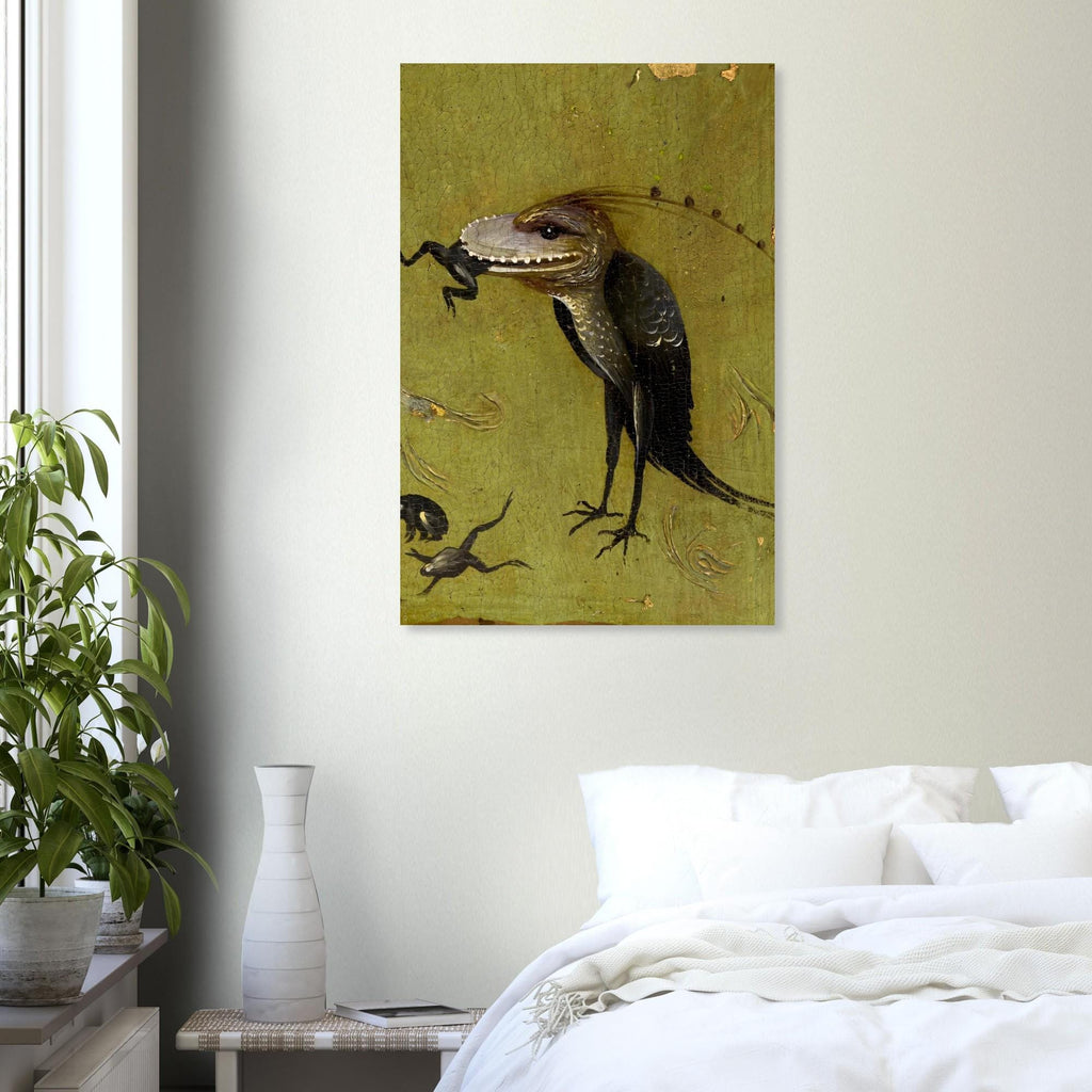 Hieronymus Bosch Bird Monster Eating Frog Art Print Medieval Weird Wall Decor Dark Academia Gothic Home Art Dark Academia & Moody