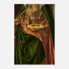 Antique Renaissance Saint Lucy Oil Painting Detail Oddity Santa Lucia Catholic Wall Art Altar Decor Patron Of Eyesight Myth Symbolism