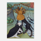 Seven Headed Beast Art Print Medieval Apocalypse Illuminated Manuscript Poster Book Of Revelation Wall Decor Myth And Symbolism