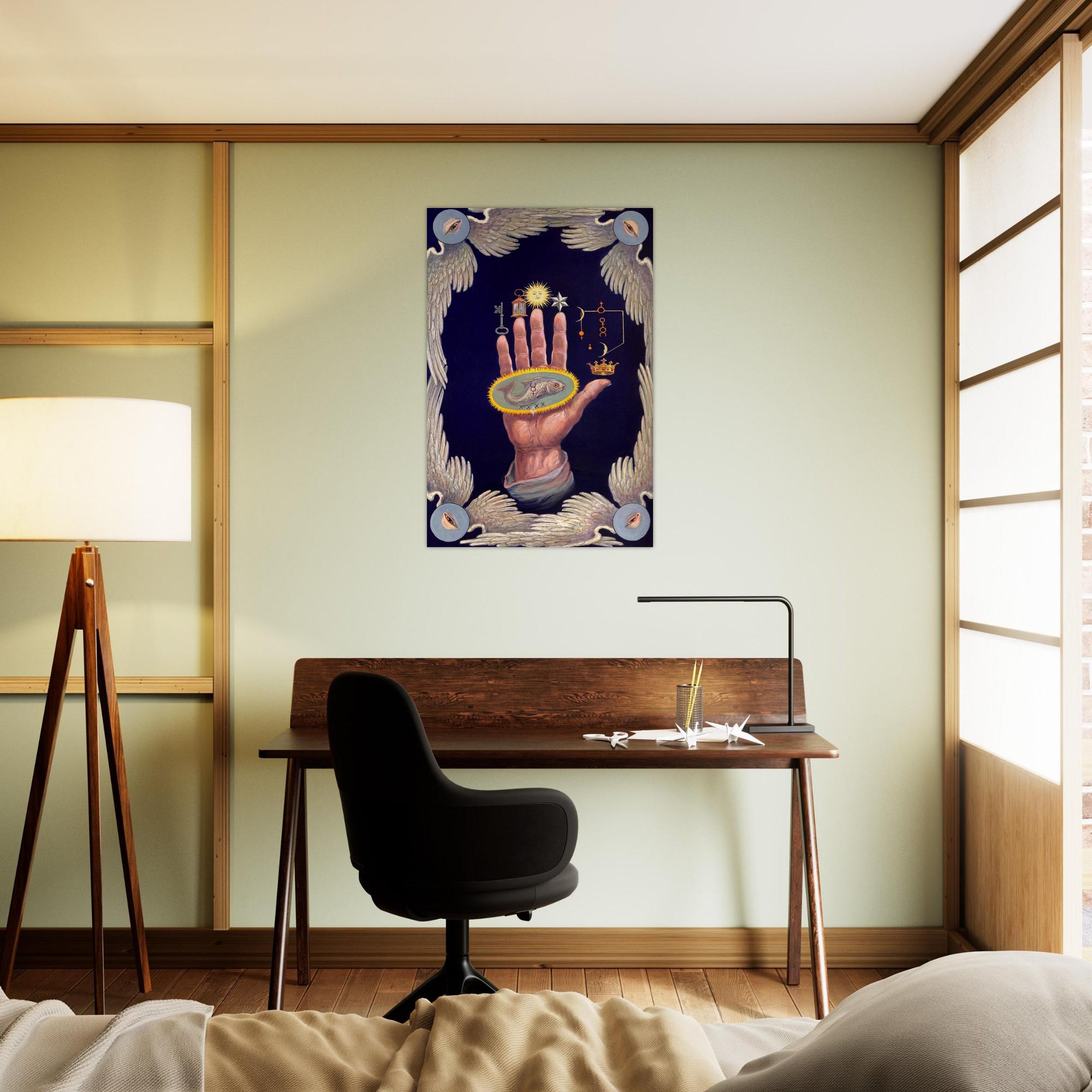Vintage Alchemical Hand Of The Mysteries Esoteric Occult Wall Art Print Philosopher Hand Hermetic Symbolism Decor Myth And Symbolism