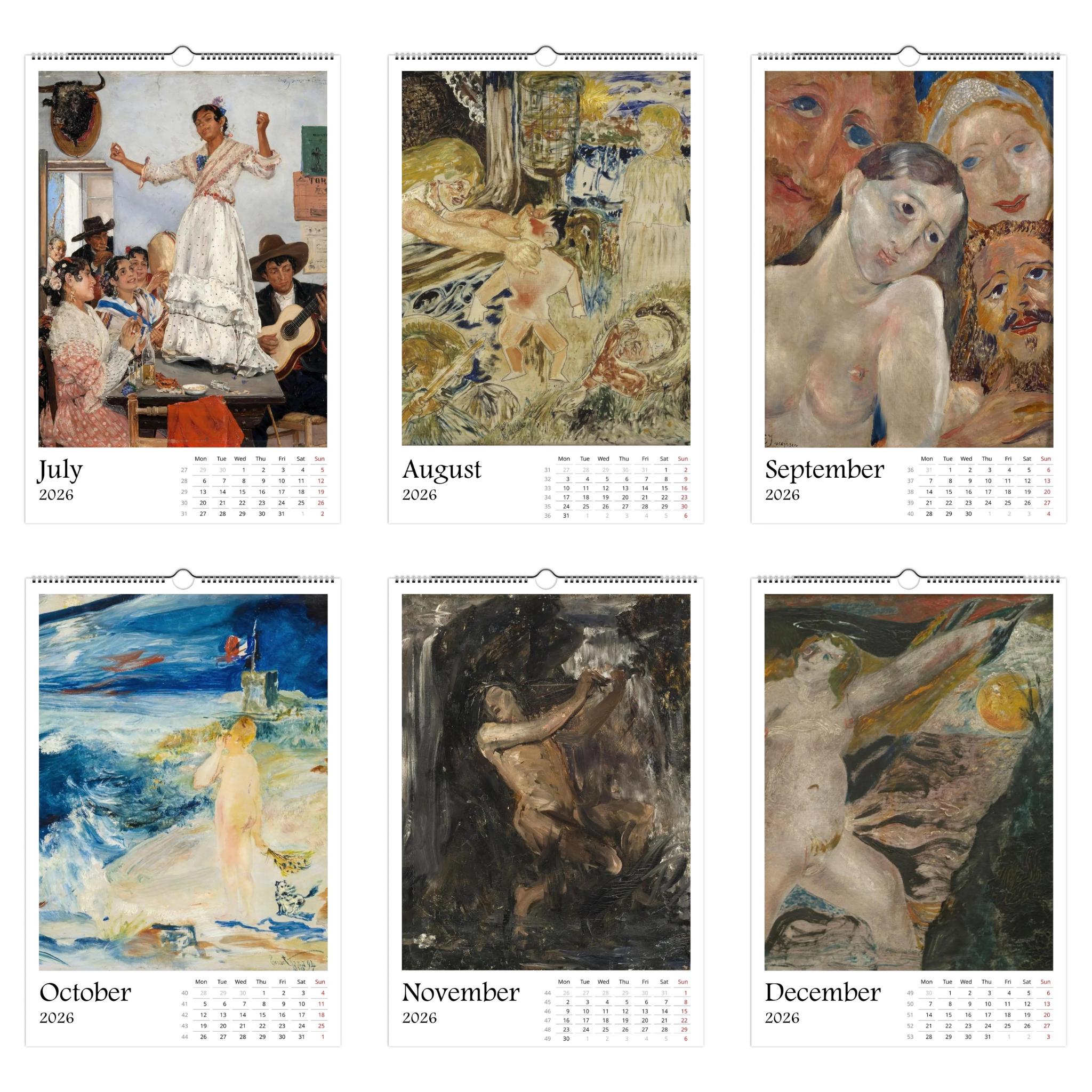 13 Artworks Of Ernst Josephson 2026 Art Calendar 11x16.5, Symbolism Art, Classic Fine Art, Vintage Aesthetic, Moody, Art Gift