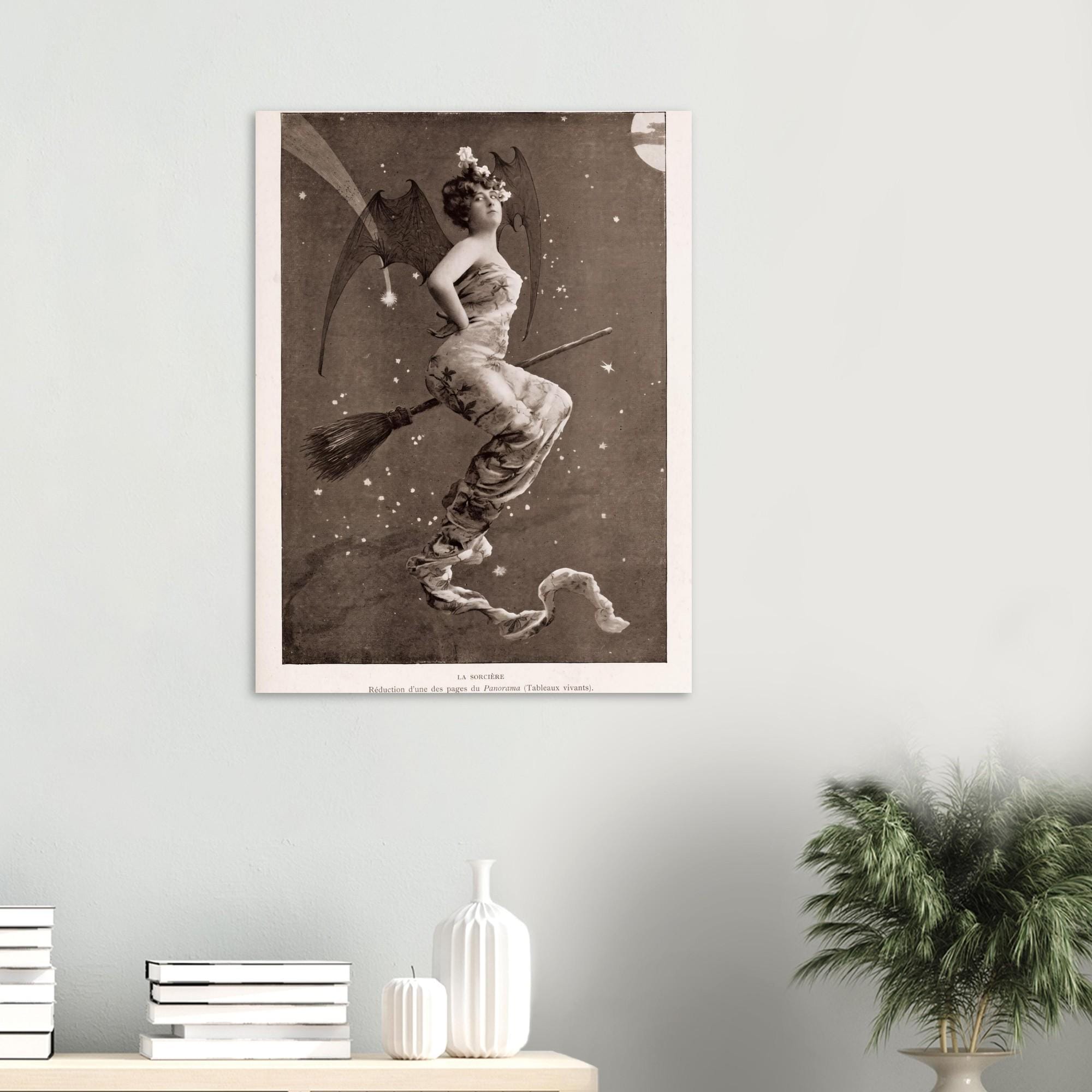 Vintage Witch Art Print French Belle Epoque Wall Decor Spooky Halloween Poster Dark Academia Antique Witchcraft Print Gothic Oddities