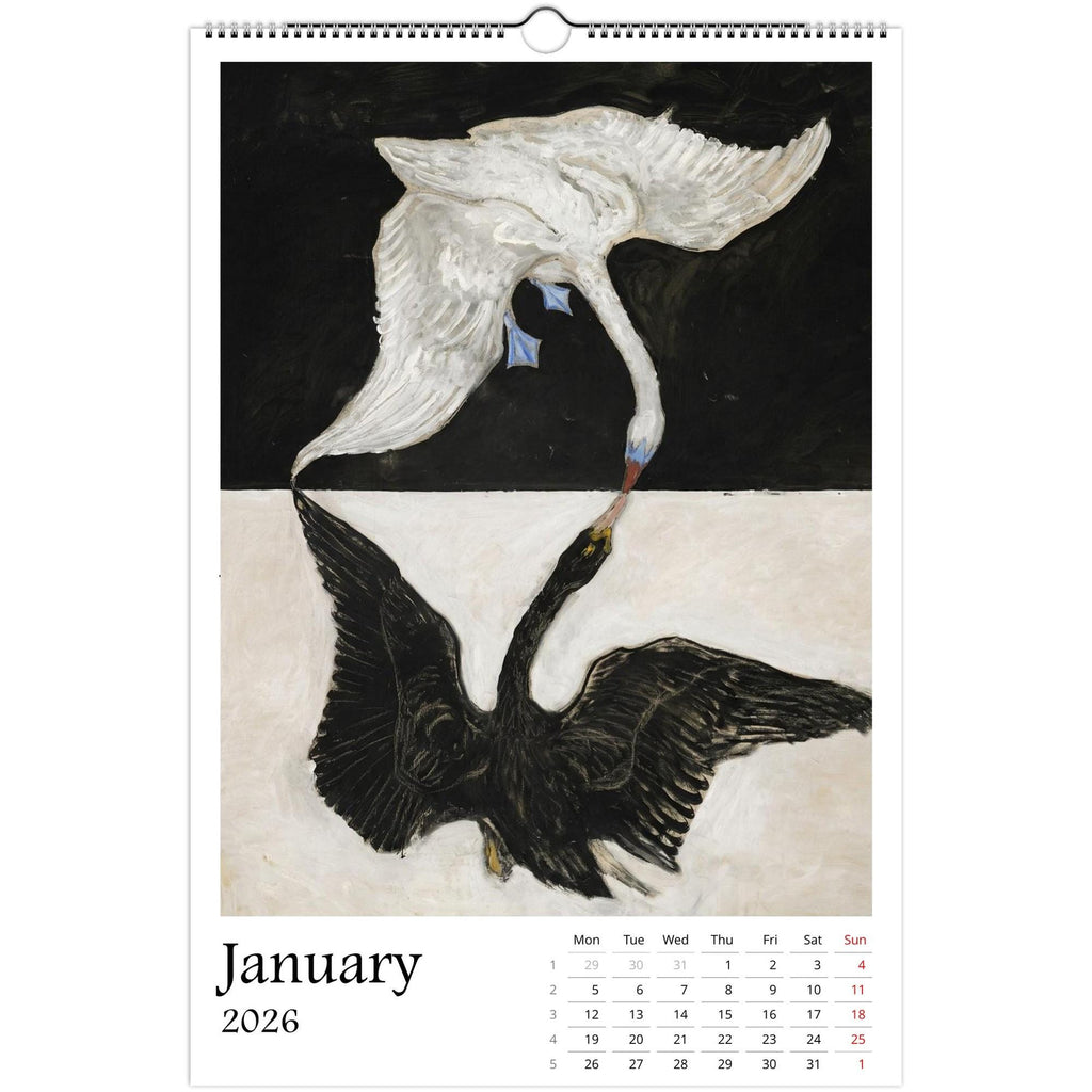 13 Artworks Of Spiritual Abstract Painting 2026 Wall Calendar 11x16.5, Hilma Af Klint, Mystical Calendar, Pastel Decor Gift