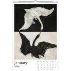 13 Artworks Of Spiritual Abstract Painting 2026 Wall Calendar 11x16.5, Hilma Af Klint, Mystical Calendar, Pastel Decor Gift