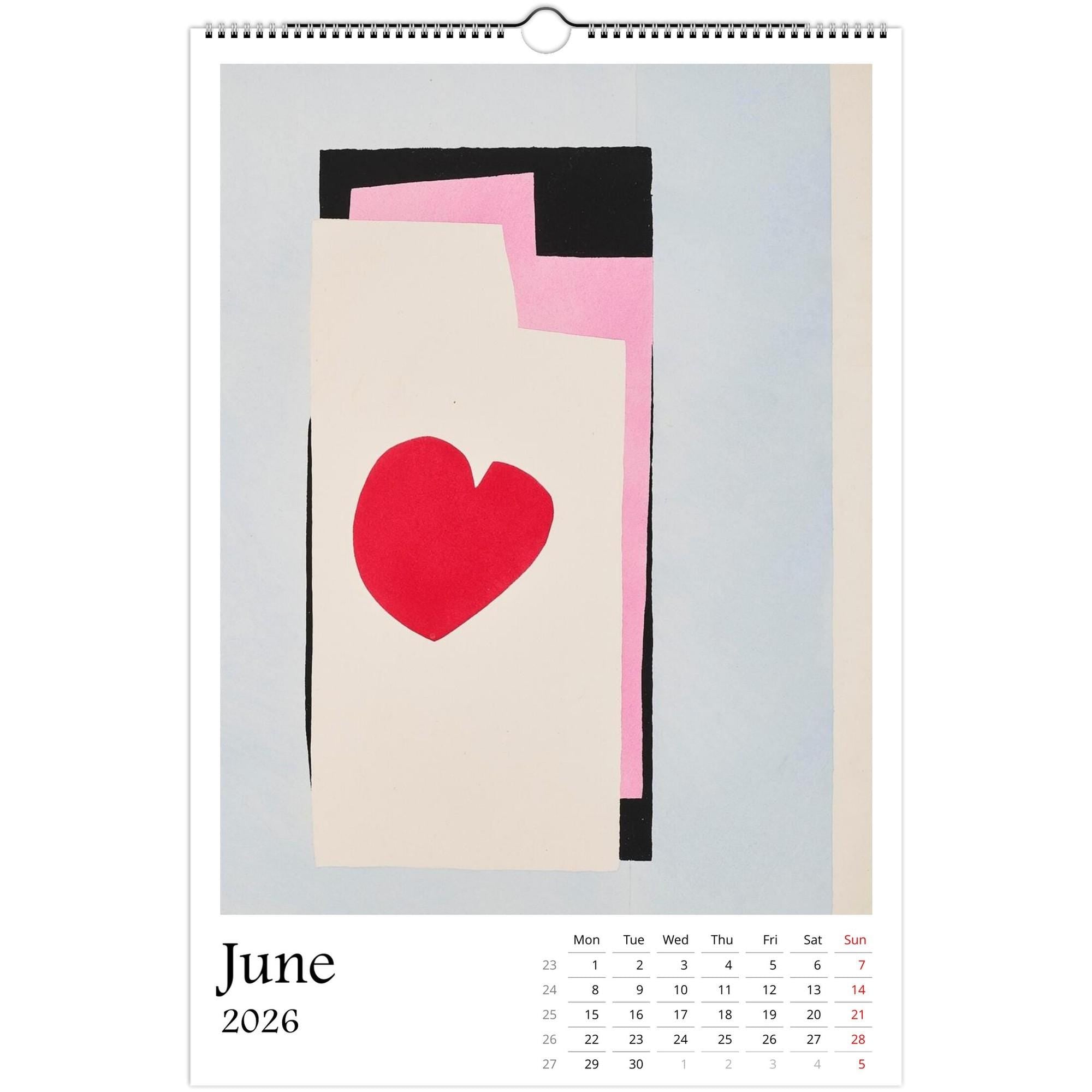 13 Artworks Of Henri Matisse 2026 Art Calendar 11x16.5, Fauvism, Abstract Poster, Vibrant Art, Eclectic Room, Art Lover Gift