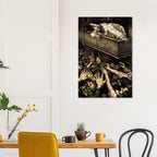 Ludwig Heinrich Heyne Jester Crown Print Vintage Dark Academia Wall Art Gothic Macabre Satirical Illustration Dark Academia & Moody