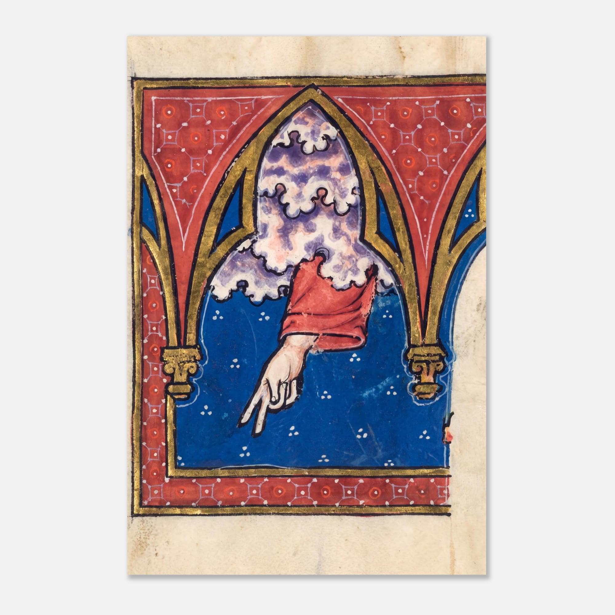 Hand of God Medieval Manuscript Art Print Manus Dei Blessing Gesture Gothic Illuminated Poster Religious Wall Decor Myth Symbolism