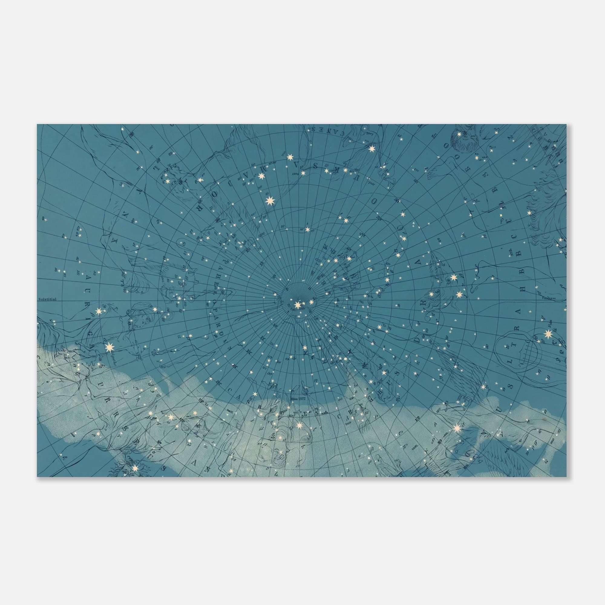 HorizontalVintage Celestial Map Northern Hemisphere Star Chart Antique Constellation Wall Art Astronomy Print Dark Academia Moody