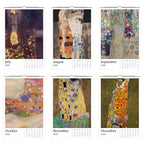 13 Artworks Of Gustav Klimt 2026 Art Calendar 11x16.5, Art Nouveau Movement, Masterpieces, Golden Aesthetic, Vintage Vibe, Art Gift