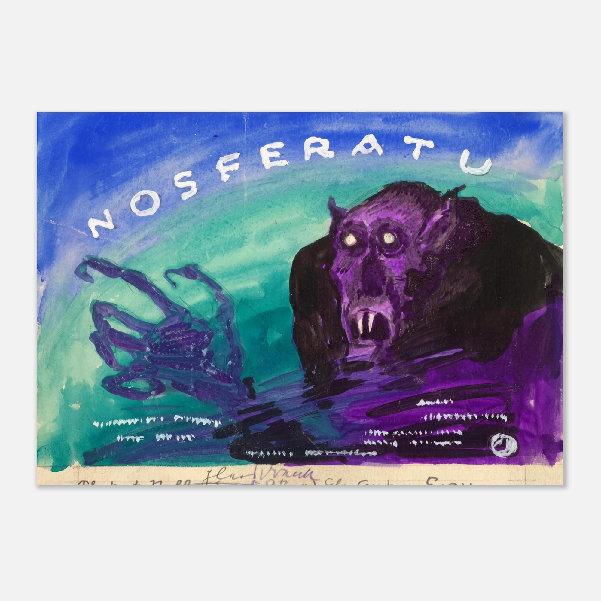 Nosferatu 1922 Vintage Horror Movie Poster Albin Grau Expressionist Vampire Art Print Count Orlok Decor Dark Fantasy Macabre
