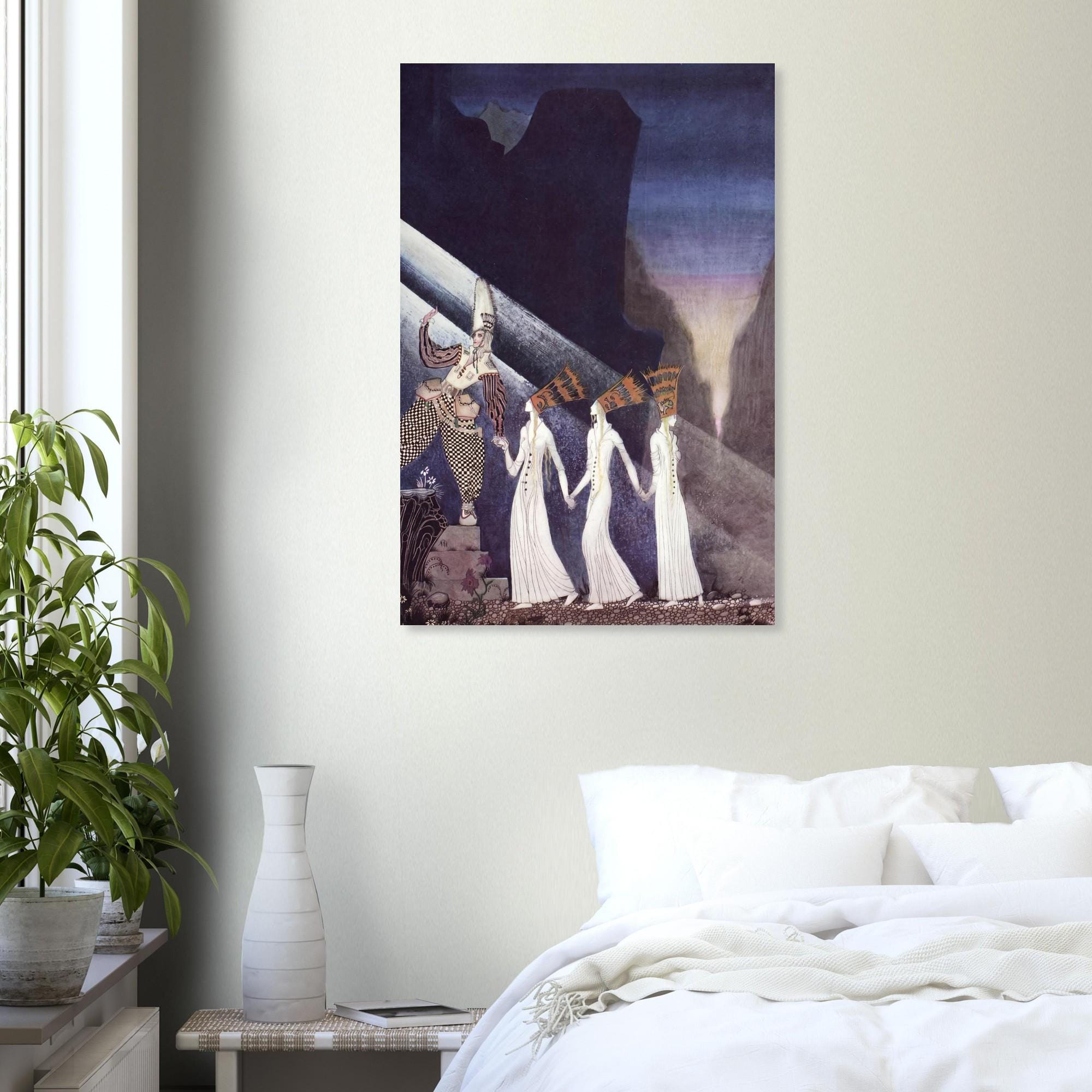 Kay Nielsen Art Print The Three Princesses in the Blue Mountain Vintage Fairy Tale Illustration Norse Folklore Art Nouveau and Vintage