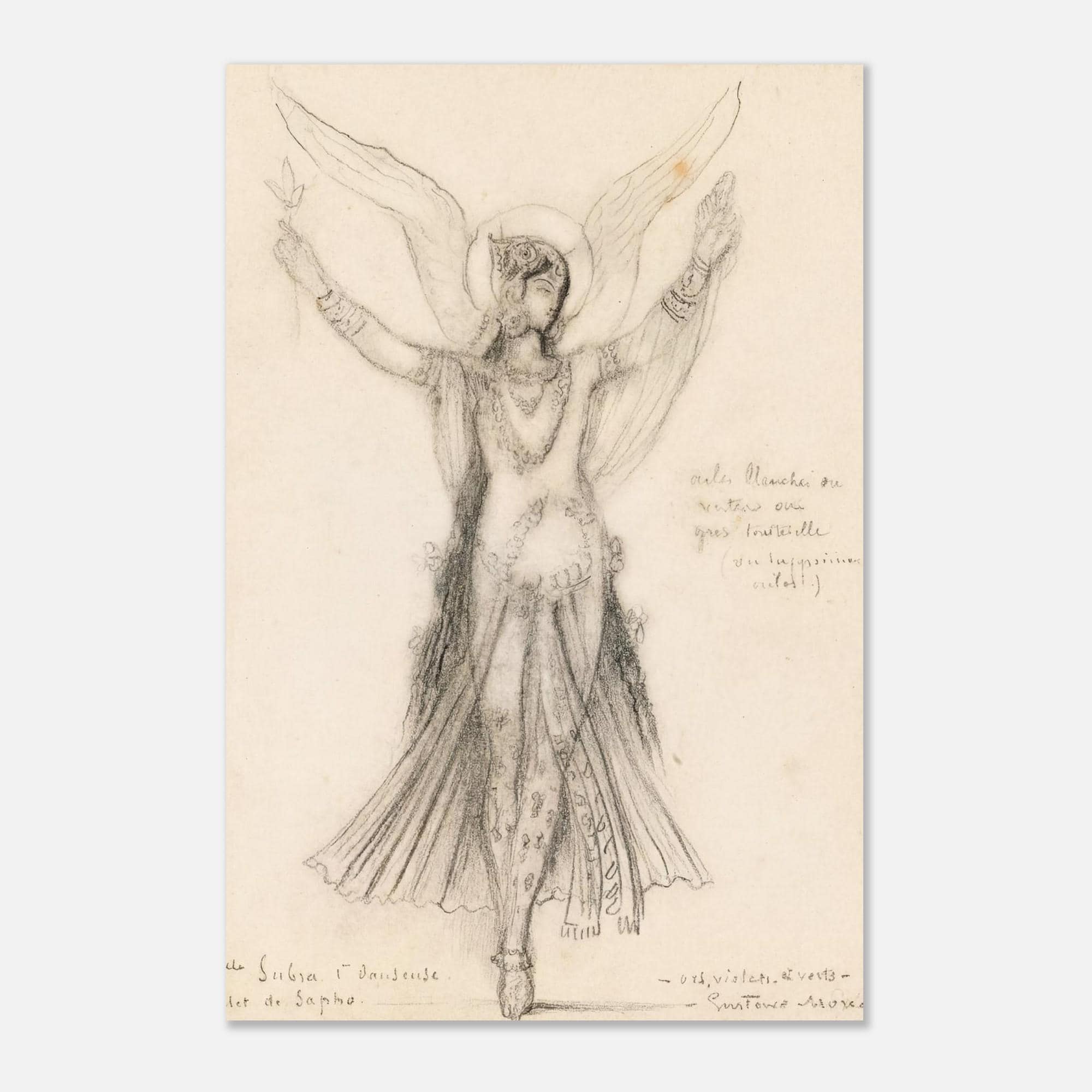 Premiere Danseuse by Gustave Moreau Fine Art Print, Symbolist Wall Decor, Vintage Ballet Sketch, Dark Academia Gothic Poster Art