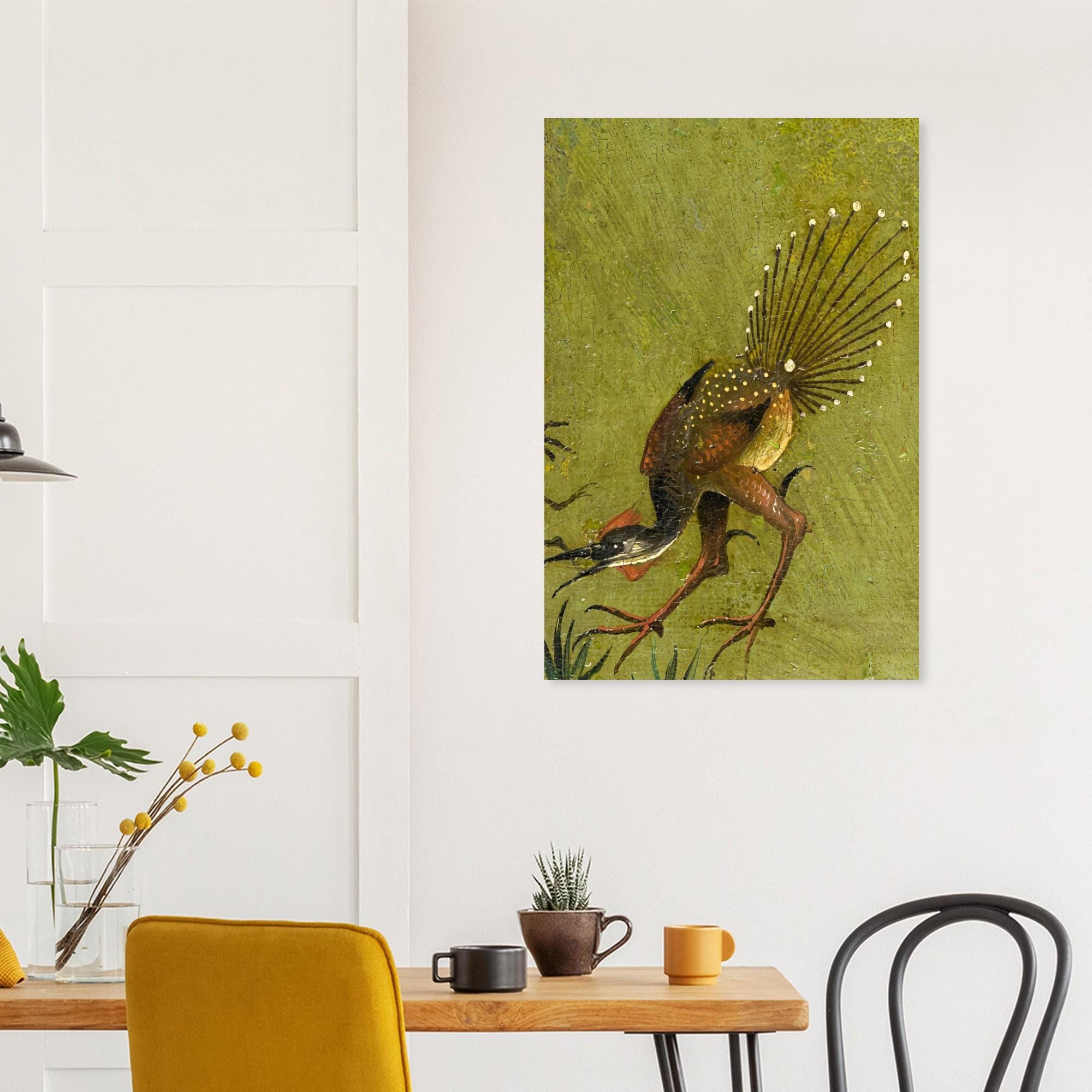 Hieronymus Bosch Medieval Monster Weird Bird Art Print Garden of Earthly Delights Surreal Renaissance Decor Dark Fantasy Macabre