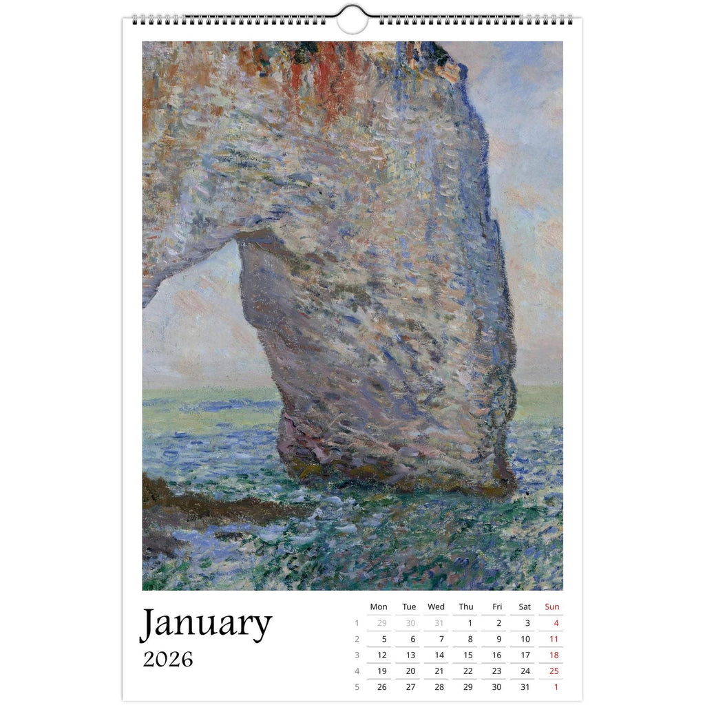 13 Artworks Of Claude Monet 2026 Art Calendar 11x16.5, French Impressionism, Nature Scenes, Fine Art, Retro Vibe, Holiday Gift
