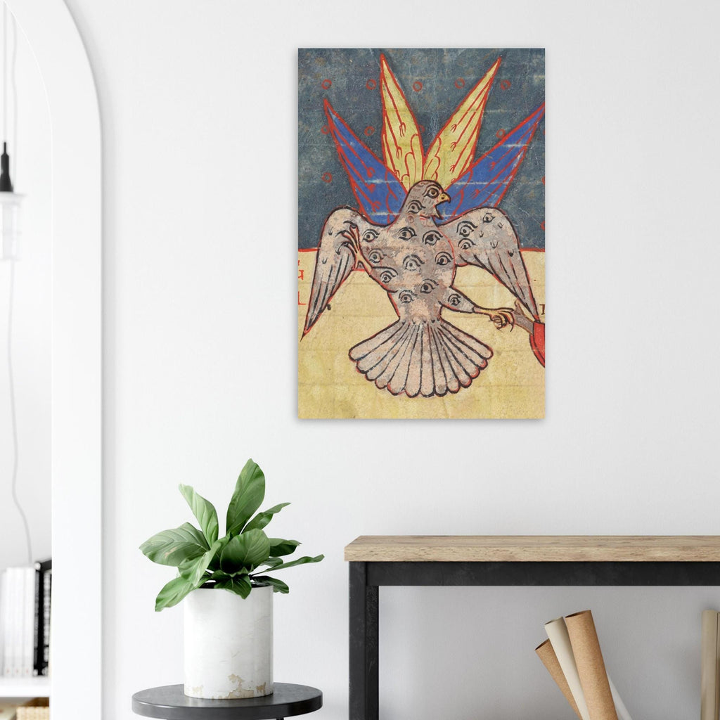 Medieval Eagle of the Apocalypse Art Print Biblically Accurate Angel Many Eyed Bird Gothic Home Decor Myth & Symbolism