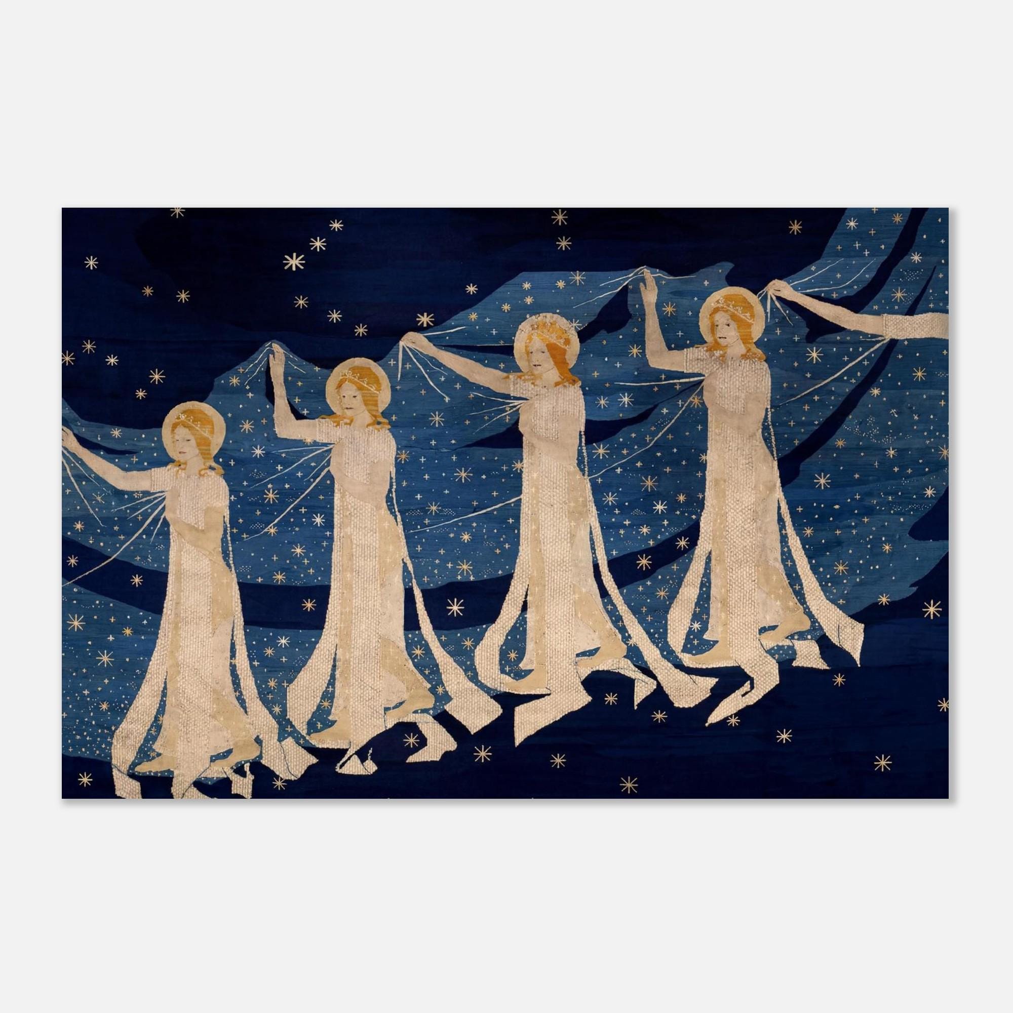 The Milky Way Art Nouveau Print, Celestial Goddess Wall Art, Vintage Starry Night Tapestry Poster, Myth & Symbolism DGbi