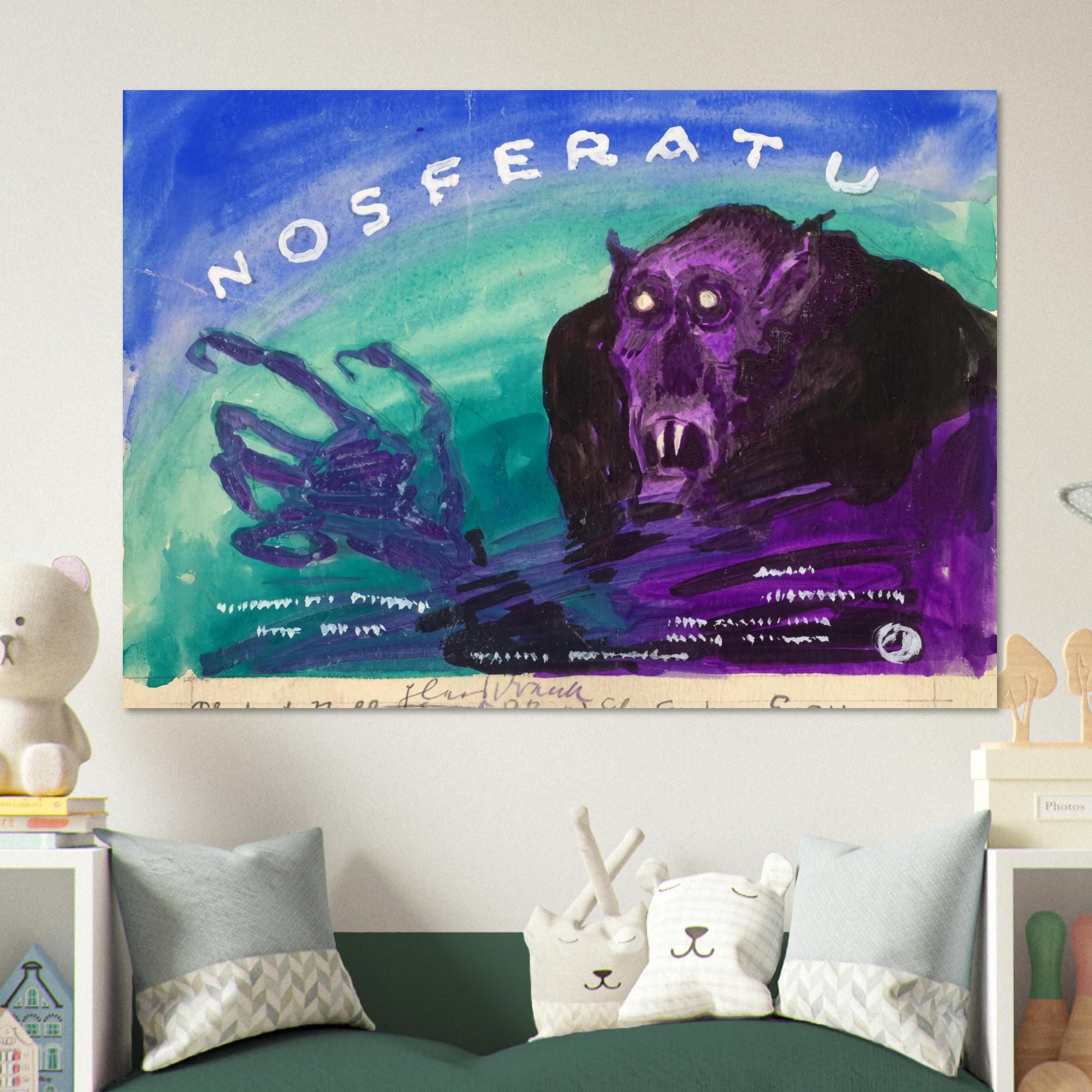 Nosferatu 1922 Vintage Horror Movie Poster Albin Grau Expressionist Vampire Art Print Count Orlok Decor Dark Fantasy Macabre