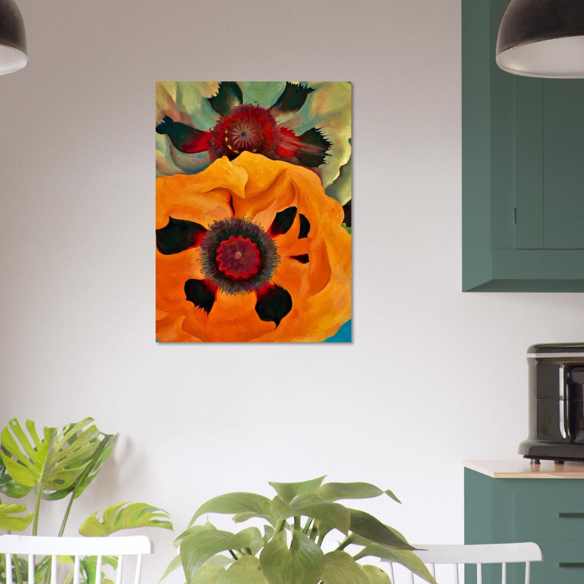 Georgia O Keeffe Oriental Poppies Art Print Modernist Floral Wall Decor Vintage Flower Painting Large Museum Quality Botanical And Nature