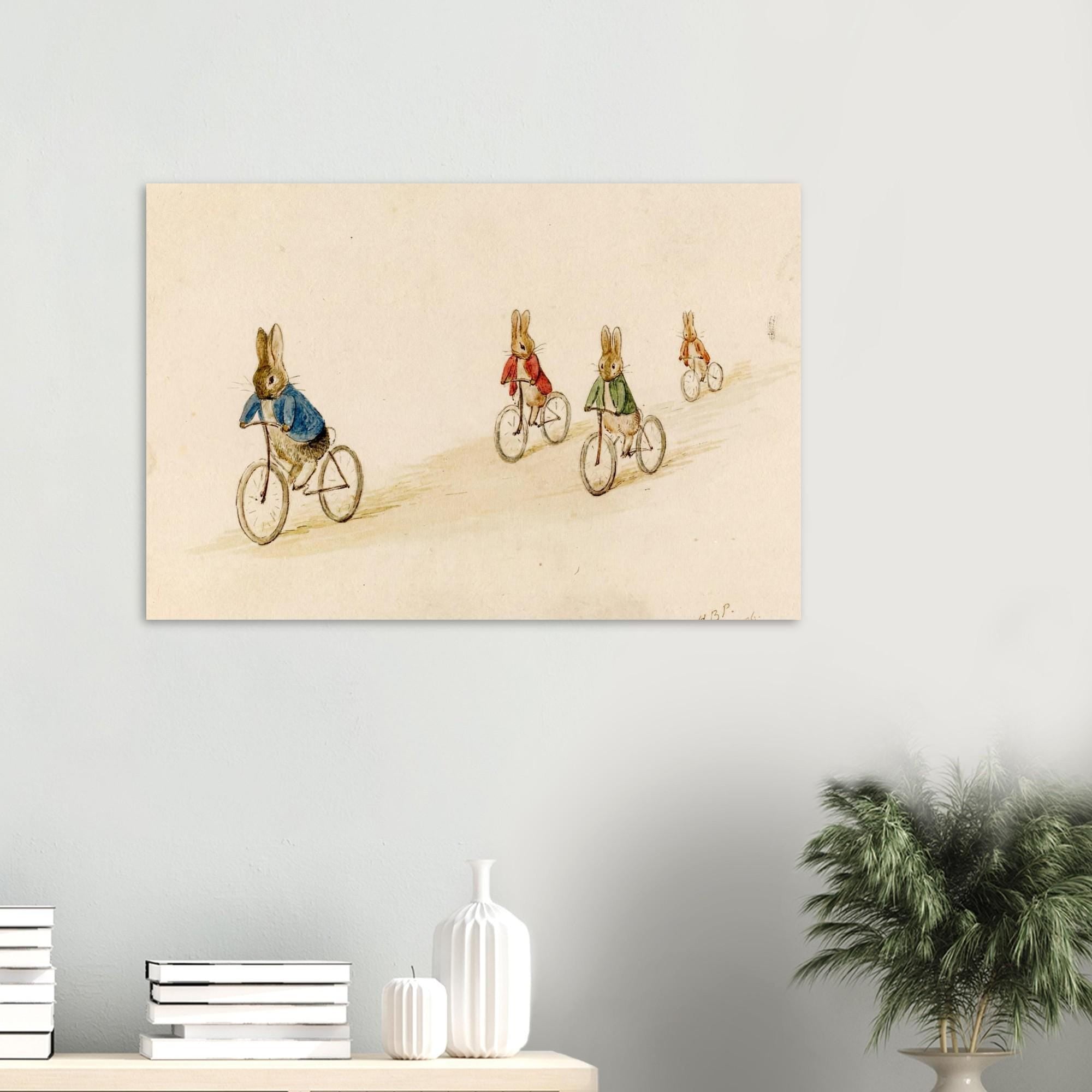 Beatrix Potter Rabbit Art Print | Vintage Nursery Wall Decor | Woodland Bunny Poster | Baby Shower Gift | Storybook Illustration