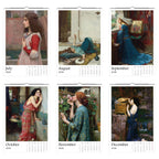 13 Artworks Of John William Waterhouse 2026 Art Calendar 11x16.5, Pre Raphaelite, Fine Art, Dark Academia, Moody, Gift For Her