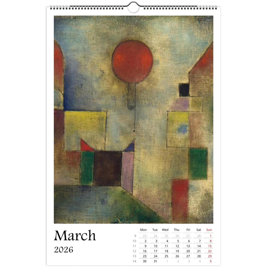 13 Artworks Of Paul Klee 2026 Art Calendar 11x16.5, Bauhaus Art, Abstract Paintings, Retro Modern, Boho Decor, Art Lover Gift