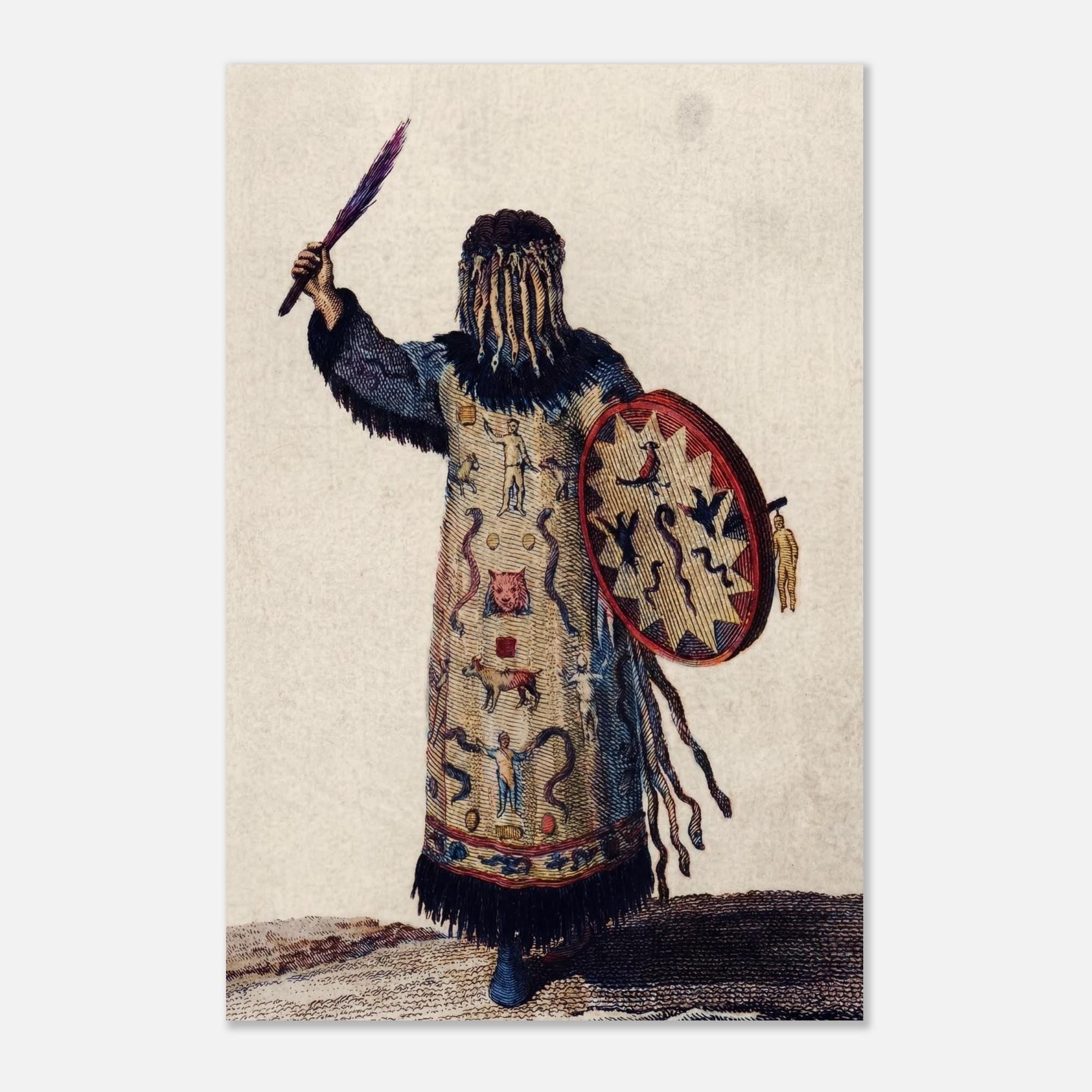 Siberian Shaman by William Alexander Fine Art Print, Antique Russian Costume, Ethnic Shamanic Poster, Tribal History Wall Art