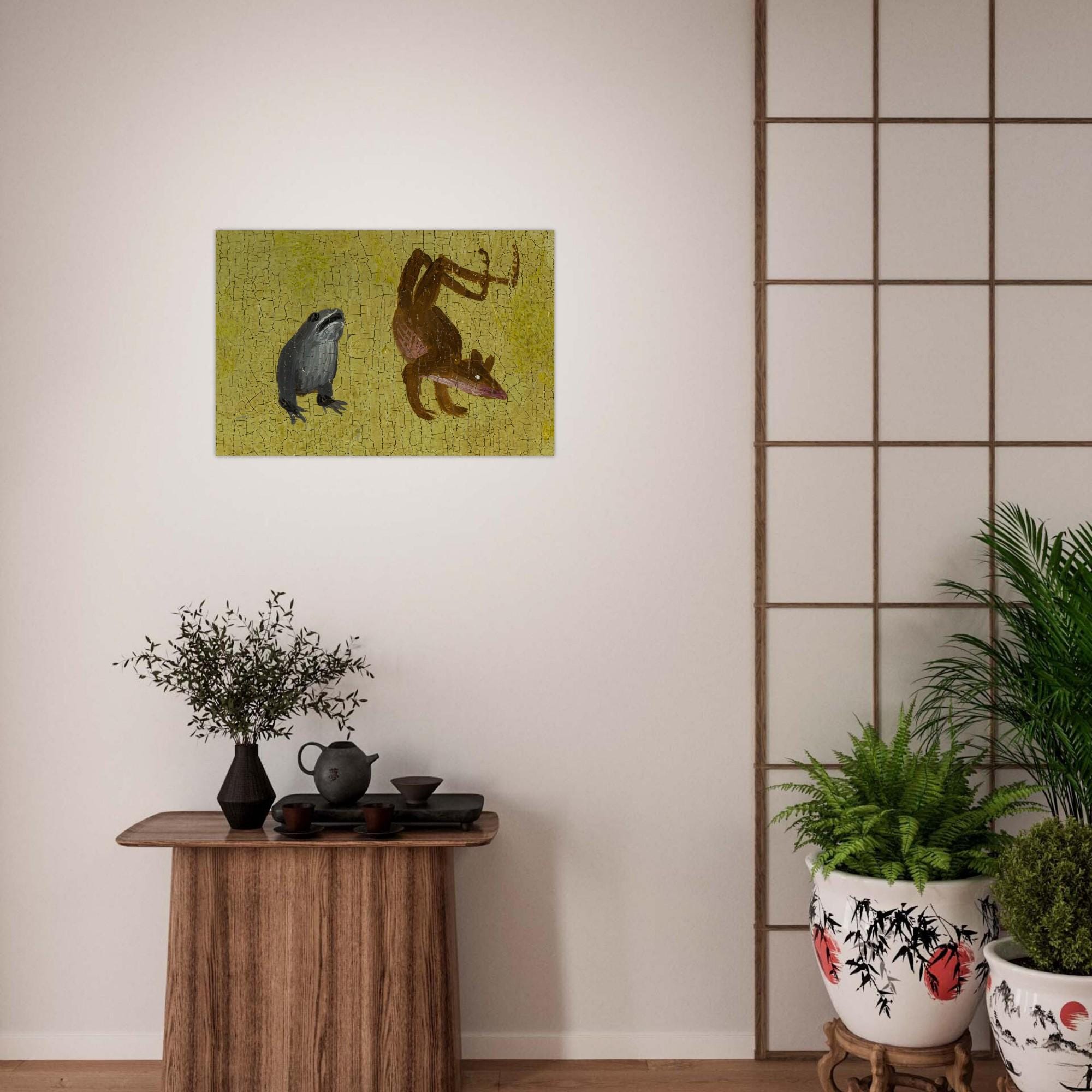 Weird Medieval Frog Dancing Rat Art Print Hieronymus Bosch Garden of Earthly Delights Renaissance Surrealism Animals and Creatures