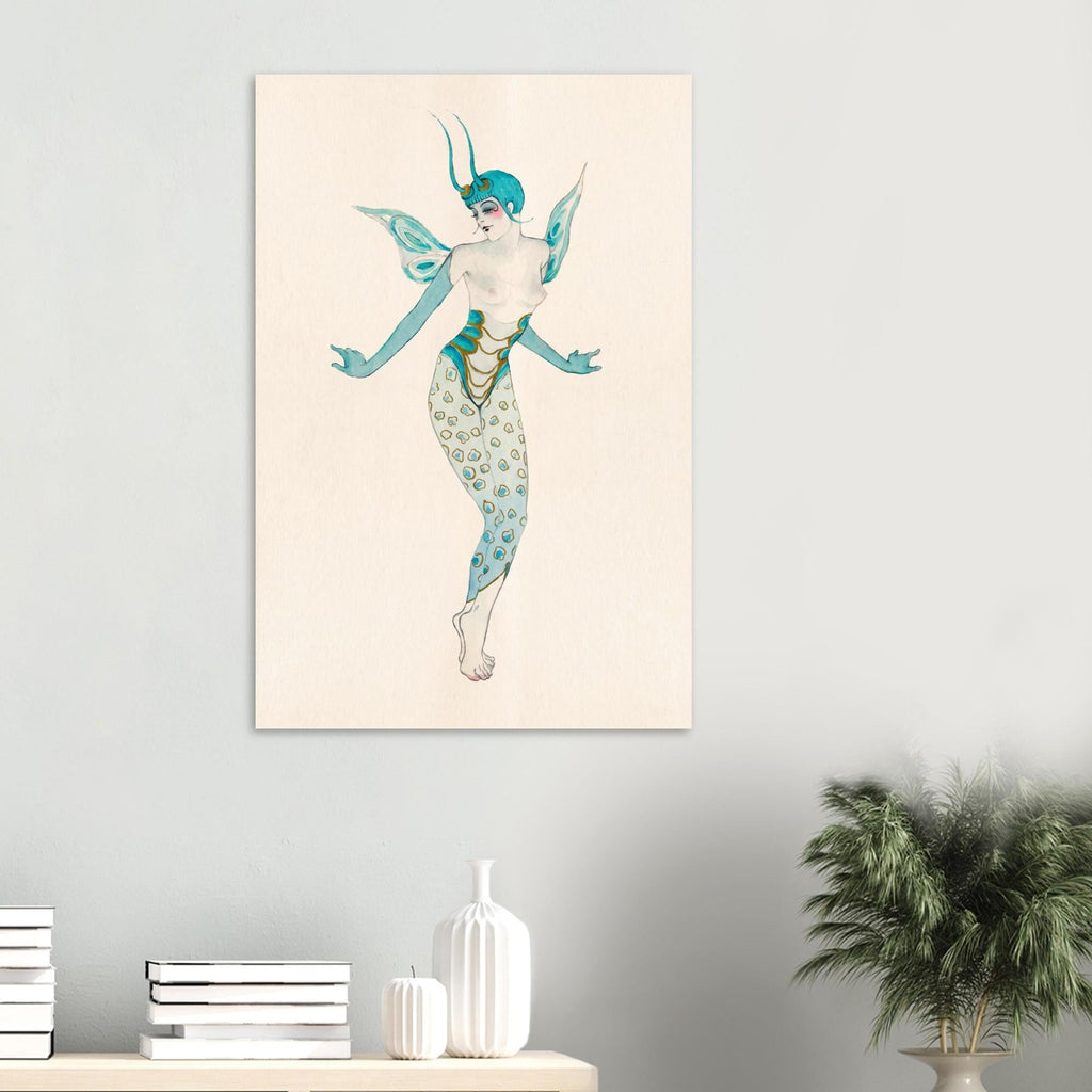 George Barbier Art Deco Print Le Papillon Vintage 1920s Fashion Illustration Butterfly Costume Flapper Art Nouveau and Vintage