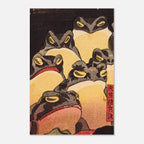 Utagawa Kuniyoshi Unimpressed Frog Woodblock Print Tenjiku Tokubei Vintage Japanese Toad Art Poster Woodblock Asian Art