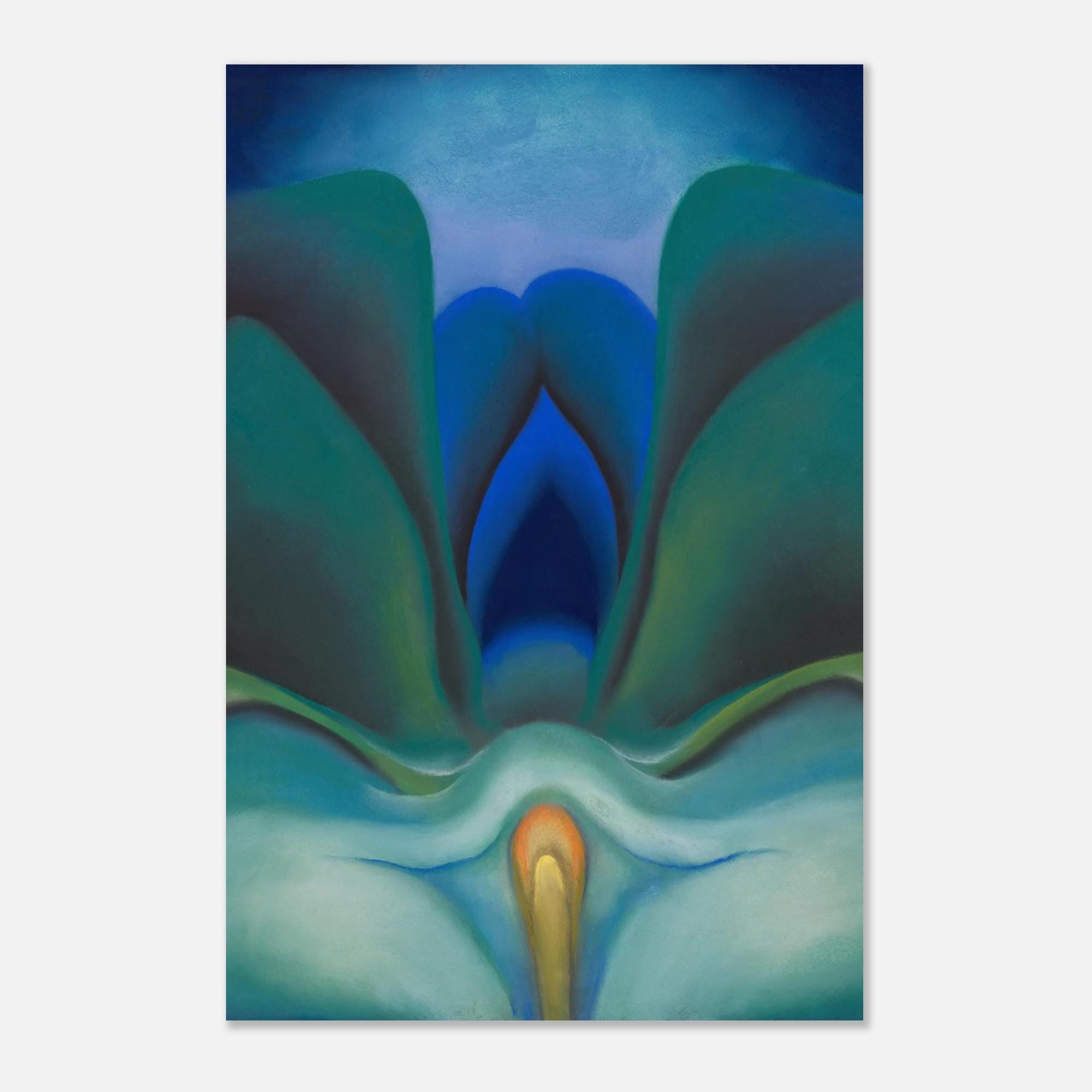 Georgia O'Keeffe Blue and Green Music Art Print, 1921 Abstract Modernist Painting, Museum Wall Decor, Modern & Abstract Art