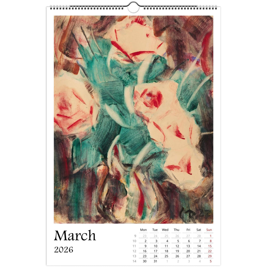 13 Artworks of Christian Rohlfs 2026 Art Calendar 11x16.5, German Expressionism, Floral Monthly Tracker, Vibrant Botanical Aesthetic