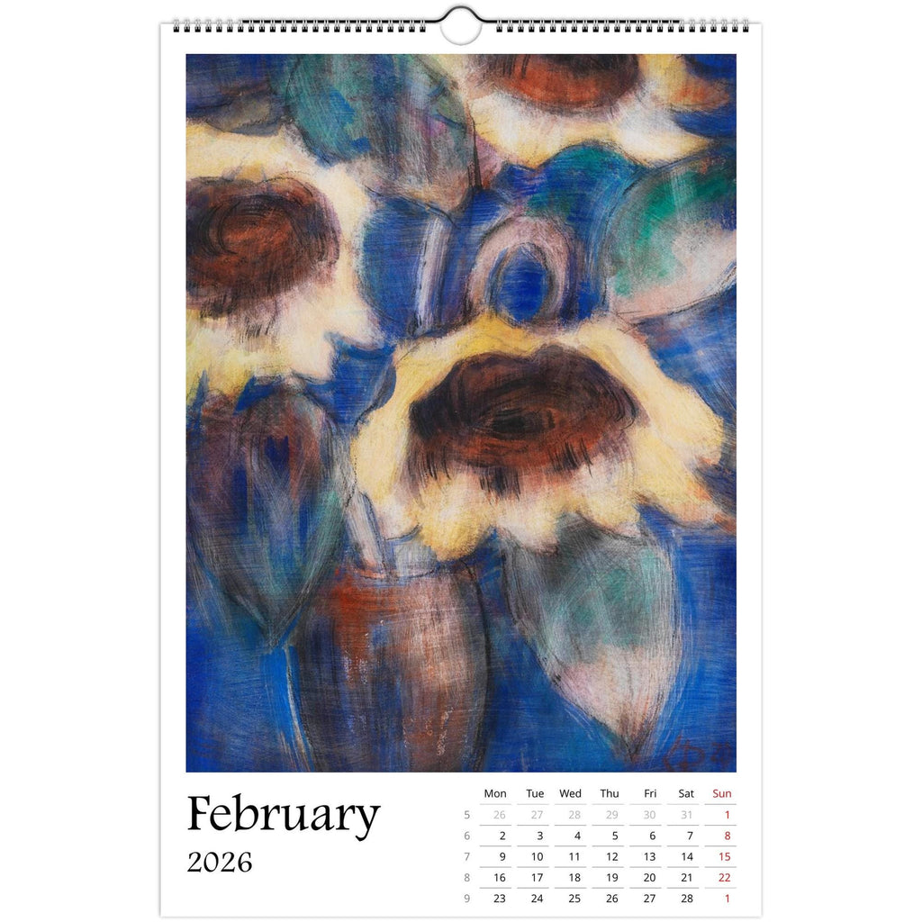 13 Artworks of Christian Rohlfs 2026 Art Calendar 11x16.5, German Expressionism, Floral Monthly Tracker, Vibrant Botanical Aesthetic
